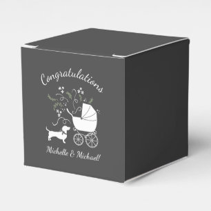 Ballotins Dachshund Weiner Baby shower chien genre neutre