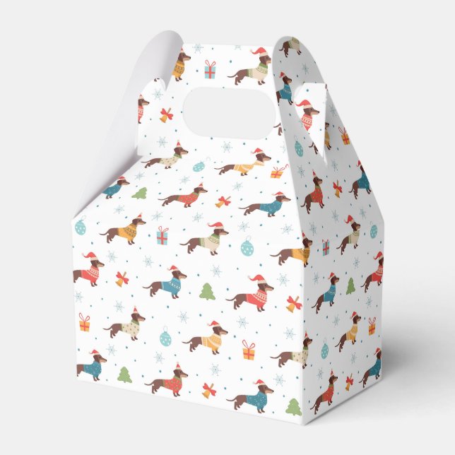 Ballotins Dachshunds dans le Motif des pulls de Noël (Verso)