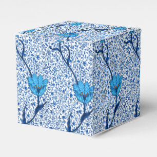 Ballotins Damas Art Nouveau Tulipe, Bleu de Cobalt