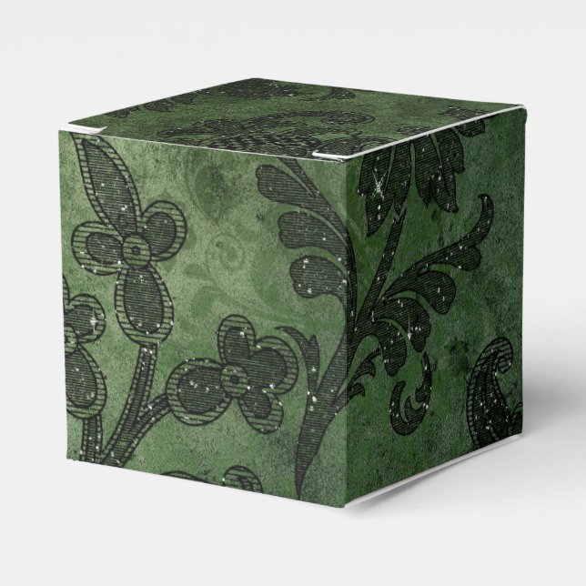 Ballotins Damas Vintage vert et noir (Verso)