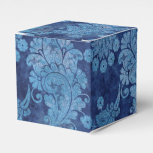 Ballotins Damassé grunge vintage bleu