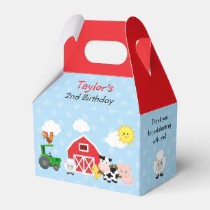 Ballotins d'anniversaire de ferme (boîte à grilles