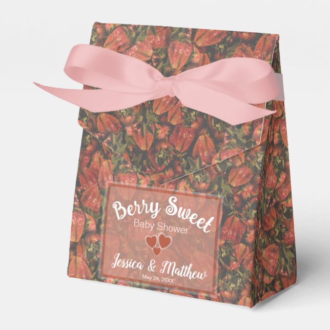Ballotins de Baby shower doux Berry - Fraises (Verso)