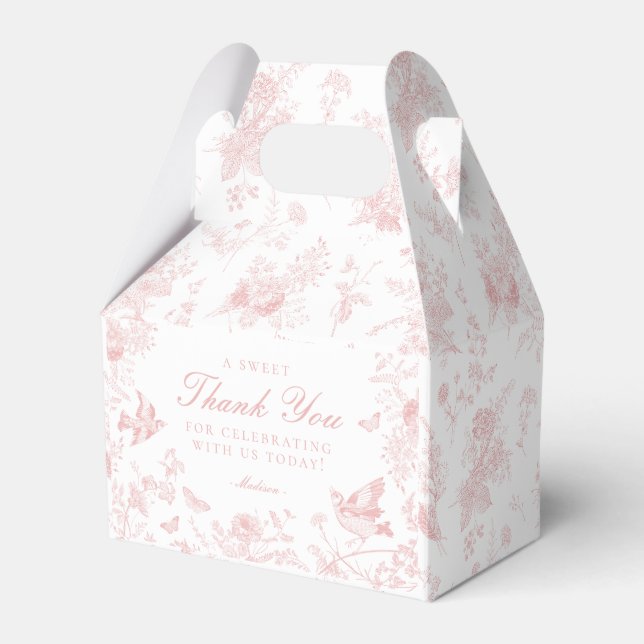 Ballotins de dessert Floral Toile Rose De Jouy (Verso)