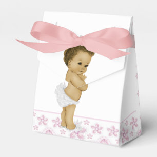 Ballotins de douche pour bébé afro-américain rose