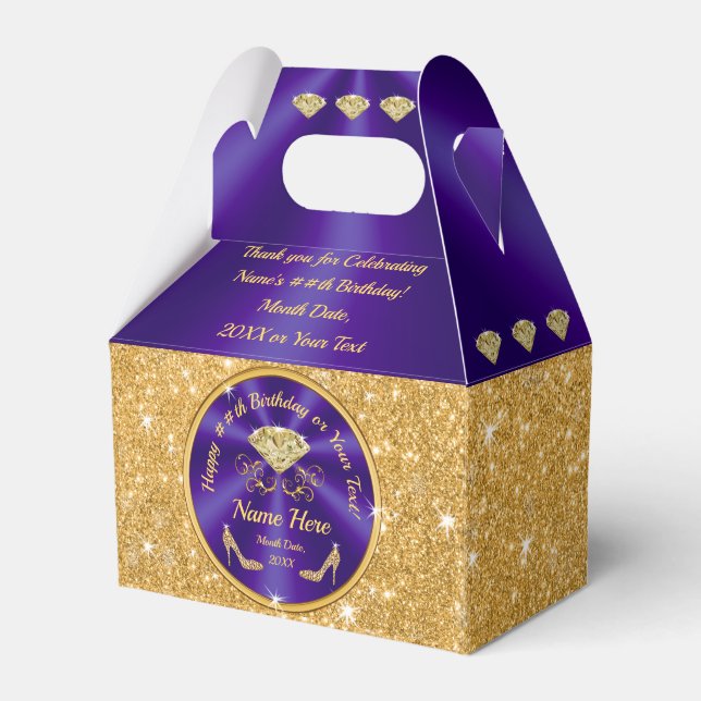 Ballotins de violet et d'or remarquables Personnal (Verso)