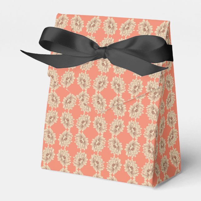 Ballotins Délicat Motif Brown à fleurs de automne (Verso)