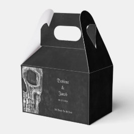 Ballotins Demi-Crâne gothique Mariage noir et blanc