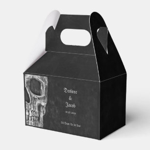 Ballotins Demi-Crâne gothique Mariage noir et blanc