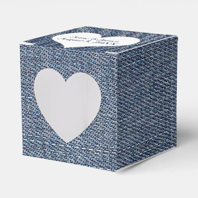 Ballotins Dénim Bleu Avec Ballotin Coeur (Verso)