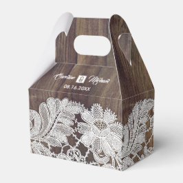 Ballotins Dentelle blanche | Mariage en bois de grange