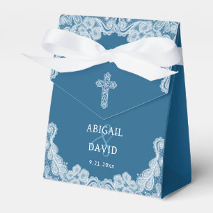 Ballotins Dentelle blanche sur la tente Mariage religieuse b