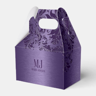 Ballotins Dentelle violette en aluminium brossé métallisé vi
