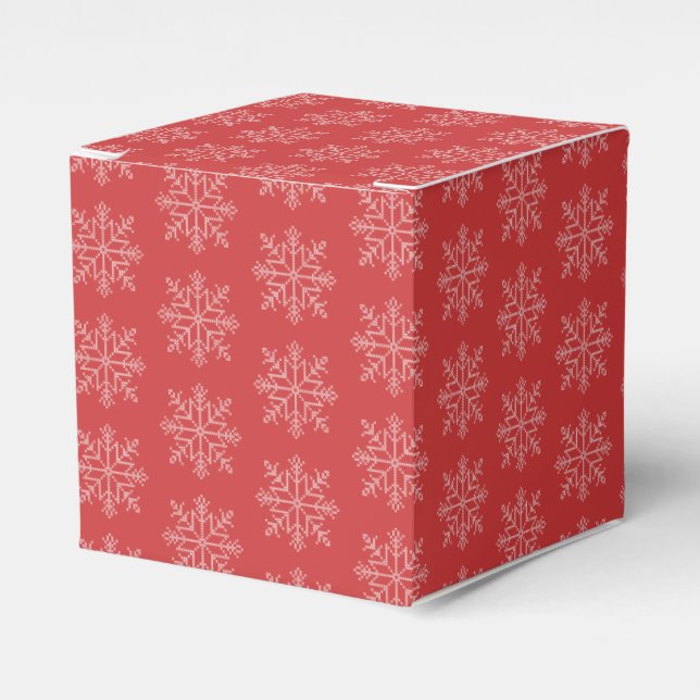 Ballotins Design de flocon rouge de noël (Verso)