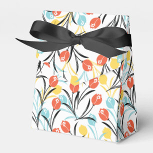 Ballotins Design floral Motif de Tulipe en blanc