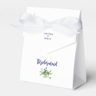 Ballotins Design floral with Bridesmaid in Blue & Green