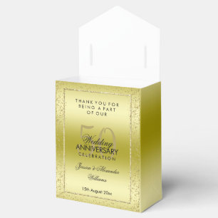 Ballotins Design Gold Confetti 50e Merci Mariage Favor