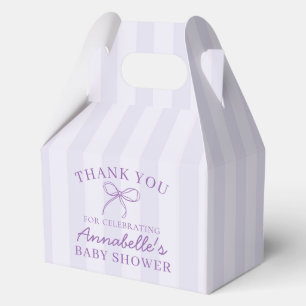 Ballotins Dessert de Baby shower Purple Coquette Bow
