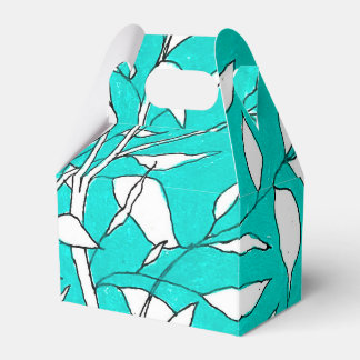 Ballotins Dessin au trait d'un arbre Ficus sur fond bleu
