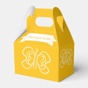 Ballotins Dessin de Papillon Personnalisé Jaune