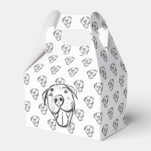 Ballotins dessin pitbull simple amoureux des chiens noir bla