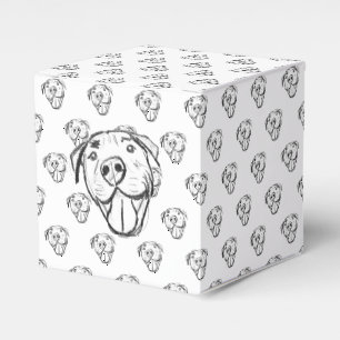 Ballotins dessin pitbull simple amoureux des chiens noir bla