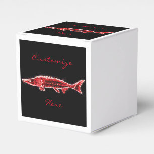 Ballotins d'esturgeon noir rouge sous l'eau
