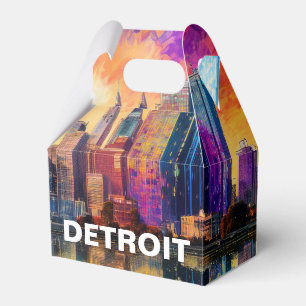 Ballotins Détroit Skyline Art Abstrait