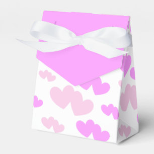 Ballotins Deux nuances de motif double coeur rose