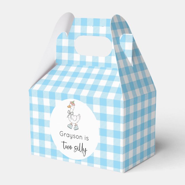 Ballotins Deux oies soyeux bleu 2e anniversaire (Verso)