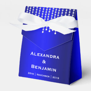 Ballotins Diamants et perles Mariage bleu