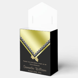 Ballotins Diamants mousseux et Bow or 50e anniversaire