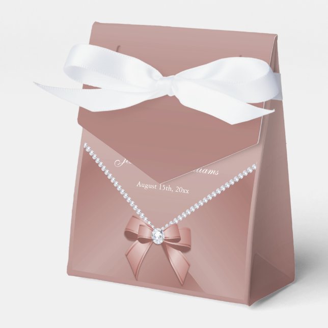 Ballotins Diamants romantiques et Bow or Rose 30e anniversai (Verso)