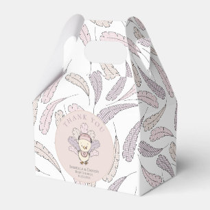 Ballotins Dinde rose et plumes Chute Baby shower fille
