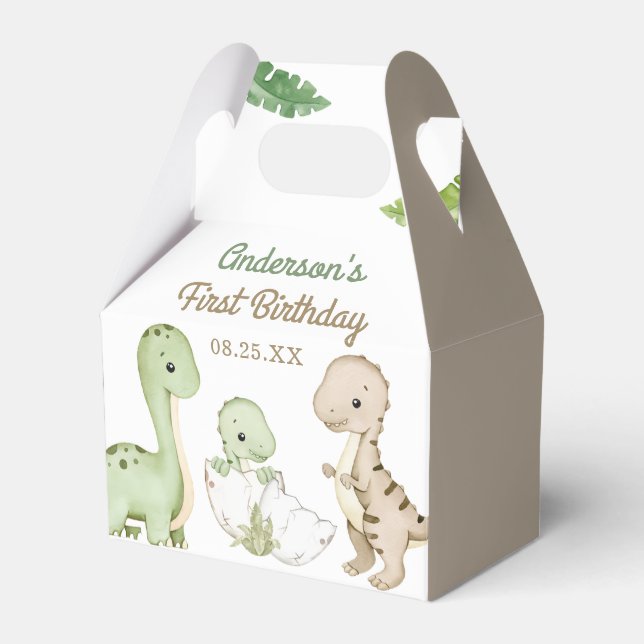 Ballotins Dinosaur Boy Green 1er anniversaire (Verso)