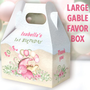 Ballotins Dinosaur Girl Pastel Rose Vert Anniversaire Grand