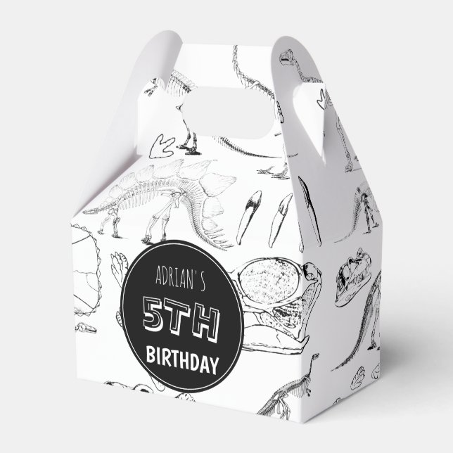 Ballotins Dinosaur Os Fossiles Motifs Âge d'anniversaire (Verso)