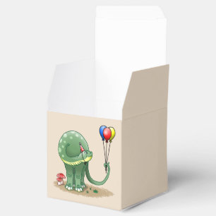 Ballotins Dinosaure tenant les ballons d'anniversaire
