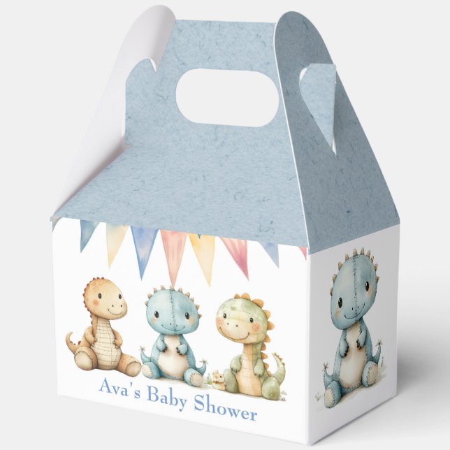 Ballotins Dinosaures mignons et amis Baby shower garçon (Verso)