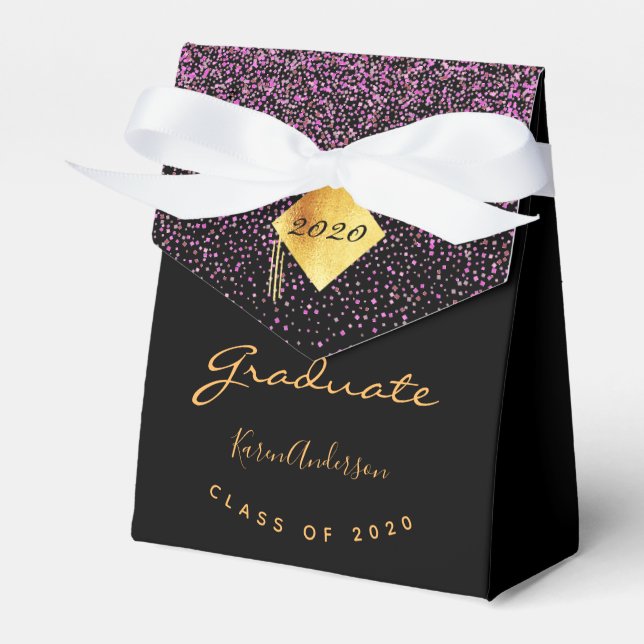 Ballotins Diplômé de la fête noire or violet 2025 (Verso)
