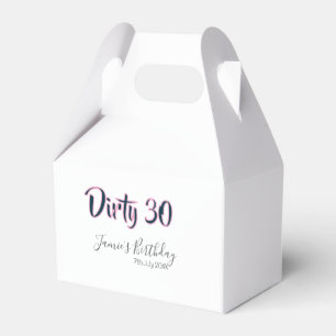 Ballotins Dirty 30 joyeux anniversaire nom date rose gris ca