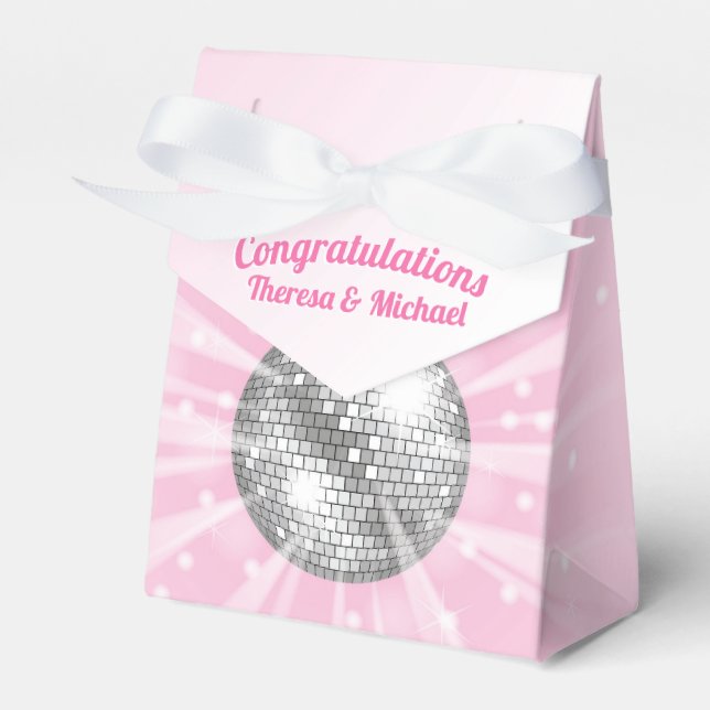 Ballotins Disco Ball Baby shower fille rose Super (Verso)