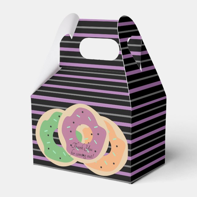 Ballotins Donuts congelés Halloween Stripes Party Favoriser  (Verso)