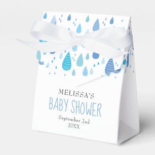 Ballotins Douce Baby Shower aux gouttes de pluie bleues