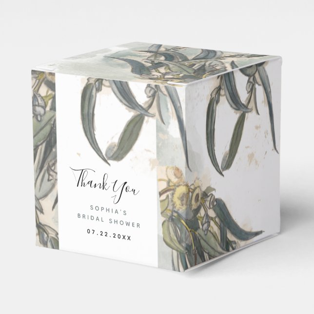Ballotins Douce eau-forte Feuilles d'eucalyptus Vert Baby Sh (Verso)