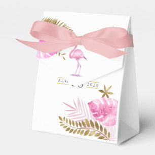 Ballotins Douce Fille Flamant Tropical Rose et Or Baby Showe