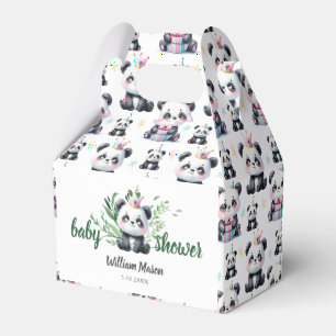 Ballotins Douce Ourson Panda Baby Shower Verdure