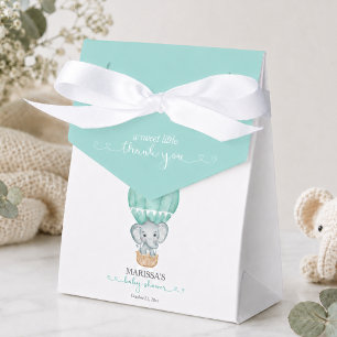 Ballotins Douce petite remerciement éléphant vert Baby Showe