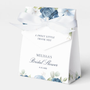 Ballotins Douche de mariage à l'aquarelle bleu poussiéreux f