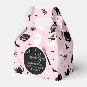 Ballotins Douche pour bébé rose et noir Halloween
